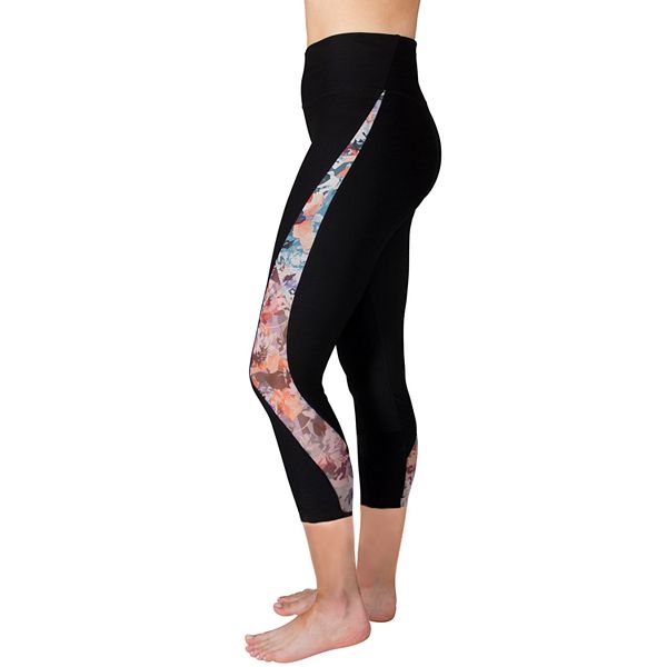 Women S Spalding Floral Prism Agility High Waisted Capri Leggings