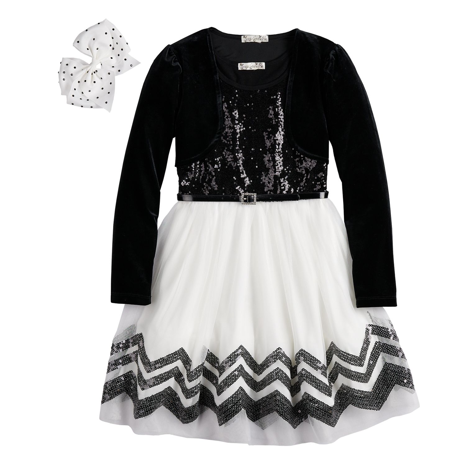 girls dresses black and white