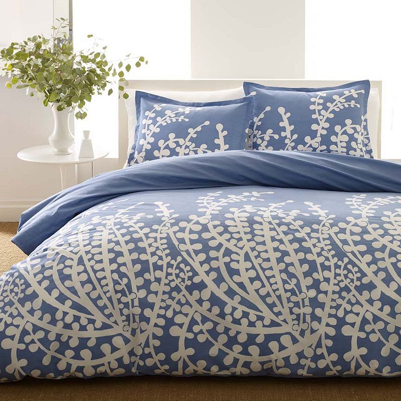 City Scene Branches Comforter Set, Blue, Twin