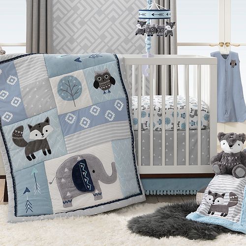 Lambs Ivy 4 Piece Stay Wild Crib Bedding Set