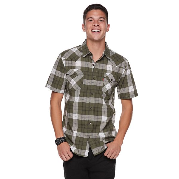 Men's Levi's Plaid Poplin Button-Down Shirt