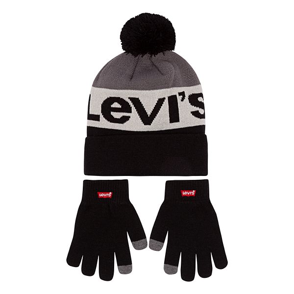 Ny ankomst celle Bugt Boys 4-20 Levi's Beanie & Gloves Set
