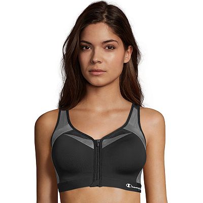 Champion zip front sports bra best sale