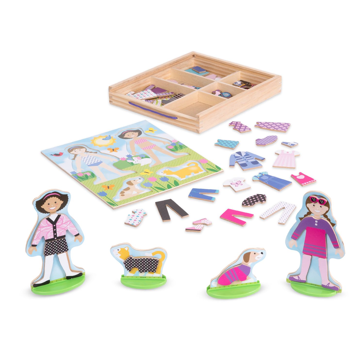 magnetic wooden dolls