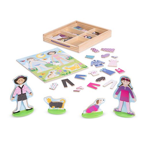 wooden magnetic dress up dolls