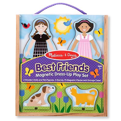 Melissa & Doug Best Friends Magnetic Dress-Up Wooden Dolls Set