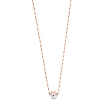 disney rose gold minnie ears necklace