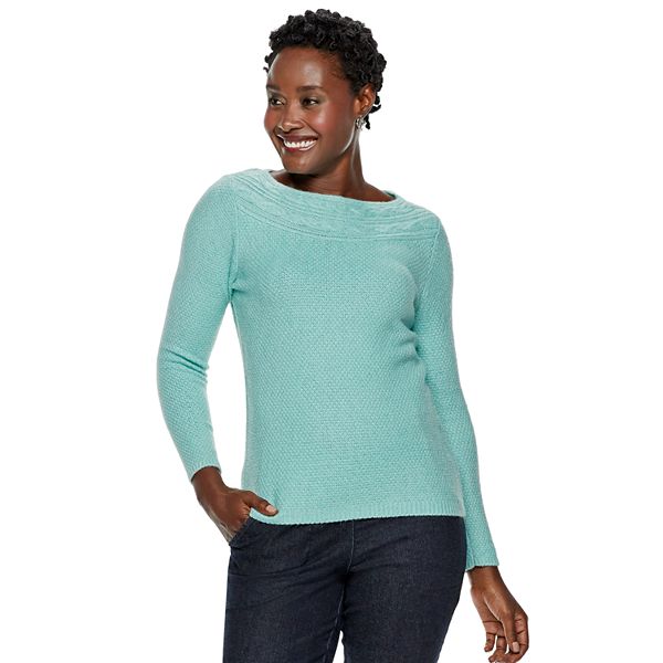 Women's Croft & Barrow® Textured Boatneck Sweater