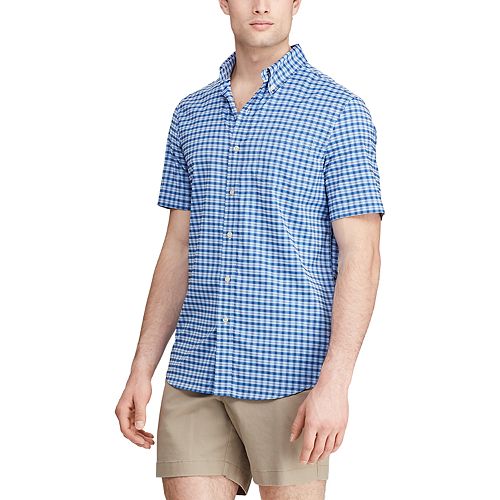 Men's Chaps ClassicFit ShortSleeve Performance ButtonDown Shirt