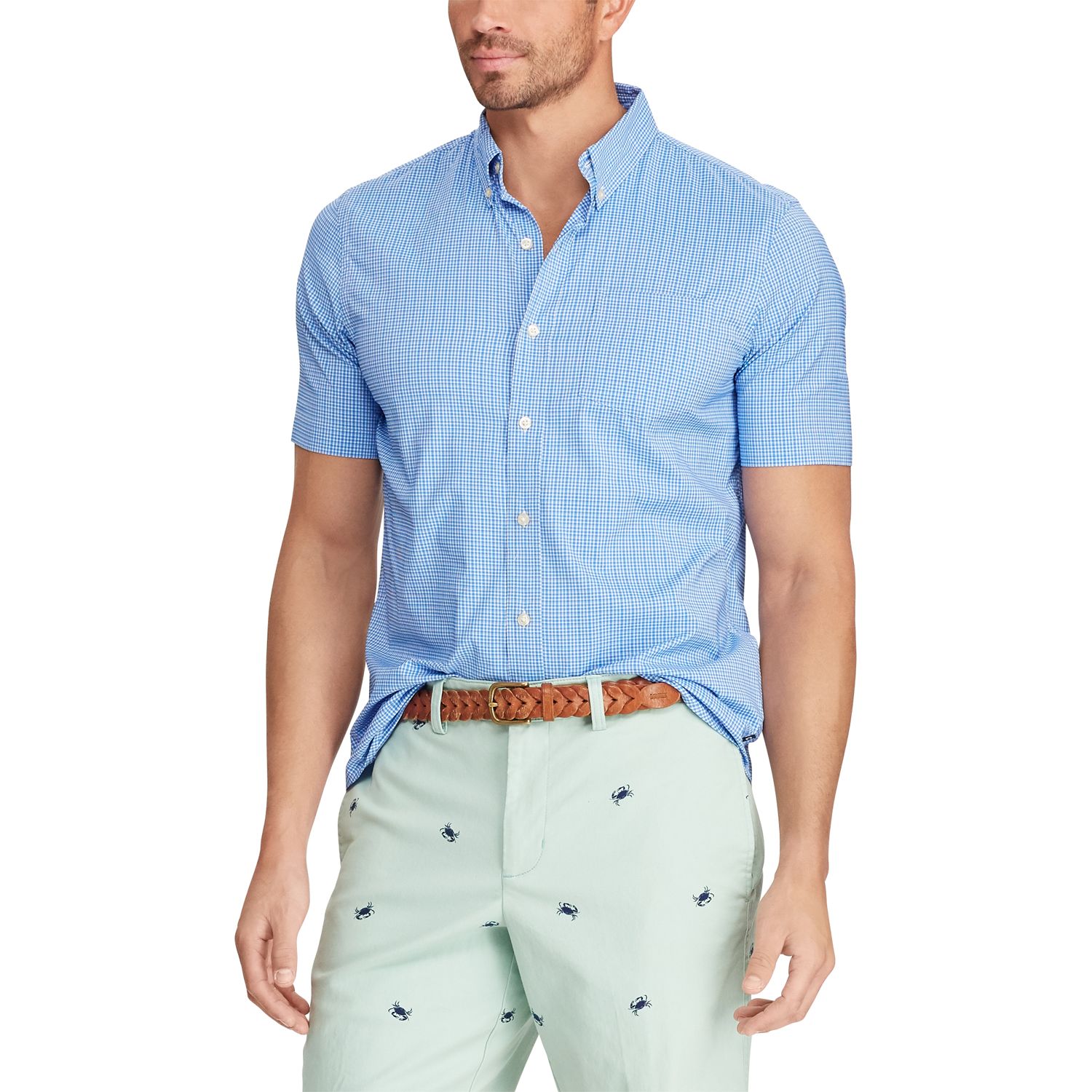 mens short sleeve chaps shirts
