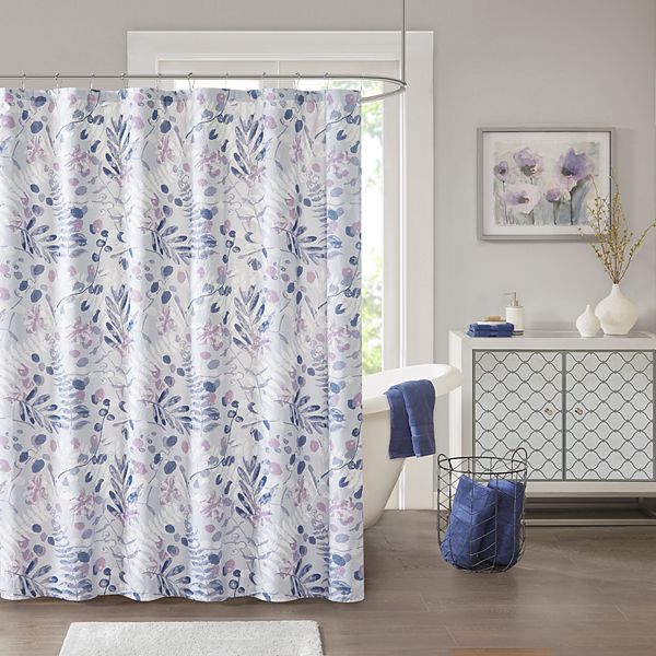 Madison Park Lyla Seerer Botanical Print Shower Curtain