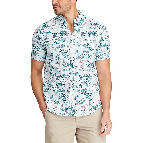Men's Chaps ClassicFit Untucked Patterned ButtonDown Shirt