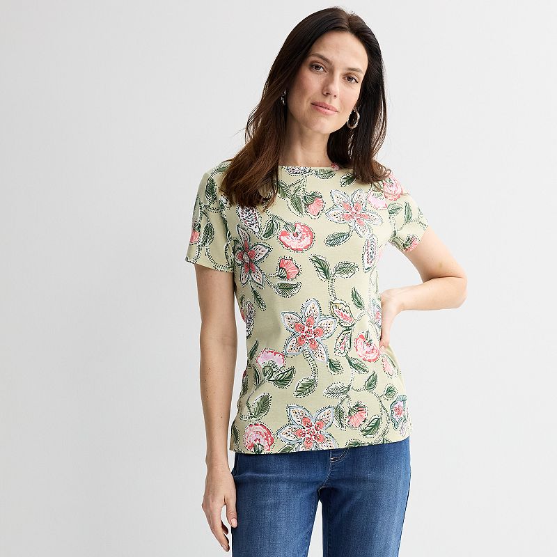 Women's Croft & Barrow® Essential V-Neck Tee