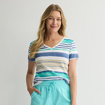 Women's Croft & Barrow® Essential V-Neck Tee