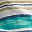 Blue Teal Water Stripe