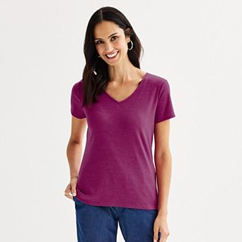 Women's Croft & Barrow® Essential V-Neck Tee
