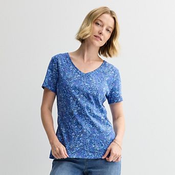 Women's Croft & Barrow® Essential V-Neck Tee