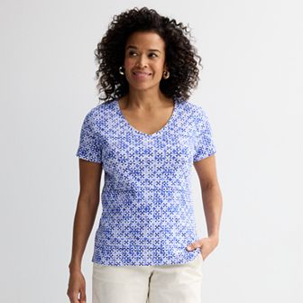Women's Croft & Barrow® Essential V-Neck Tee