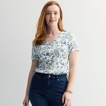 Women's Croft & Barrow® Essential V-Neck Tee
