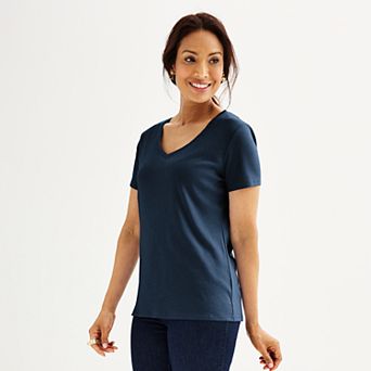 Women's Croft & Barrow® Essential V-Neck Tee