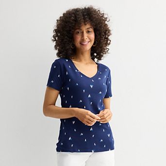 Women's Croft & Barrow® Essential V-Neck Tee