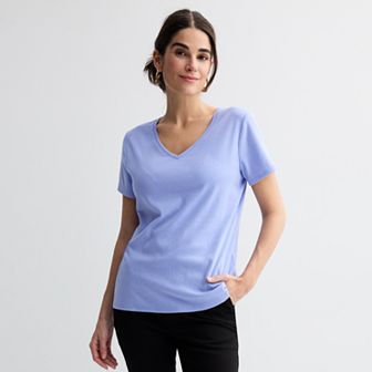 Women's Croft & Barrow® Essential V-Neck Tee