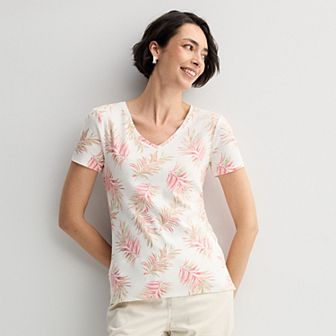 Women's Croft & Barrow® Essential V-Neck Tee