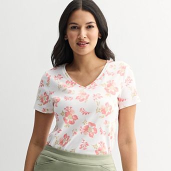 Women's Croft & Barrow® Essential V-Neck Tee