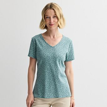 Women's Croft & Barrow® Essential V-Neck Tee
