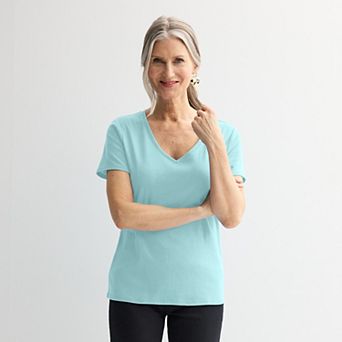 Women's Croft & Barrow® Essential V-Neck Tee