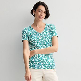 Women's Croft & Barrow® Essential V-Neck Tee