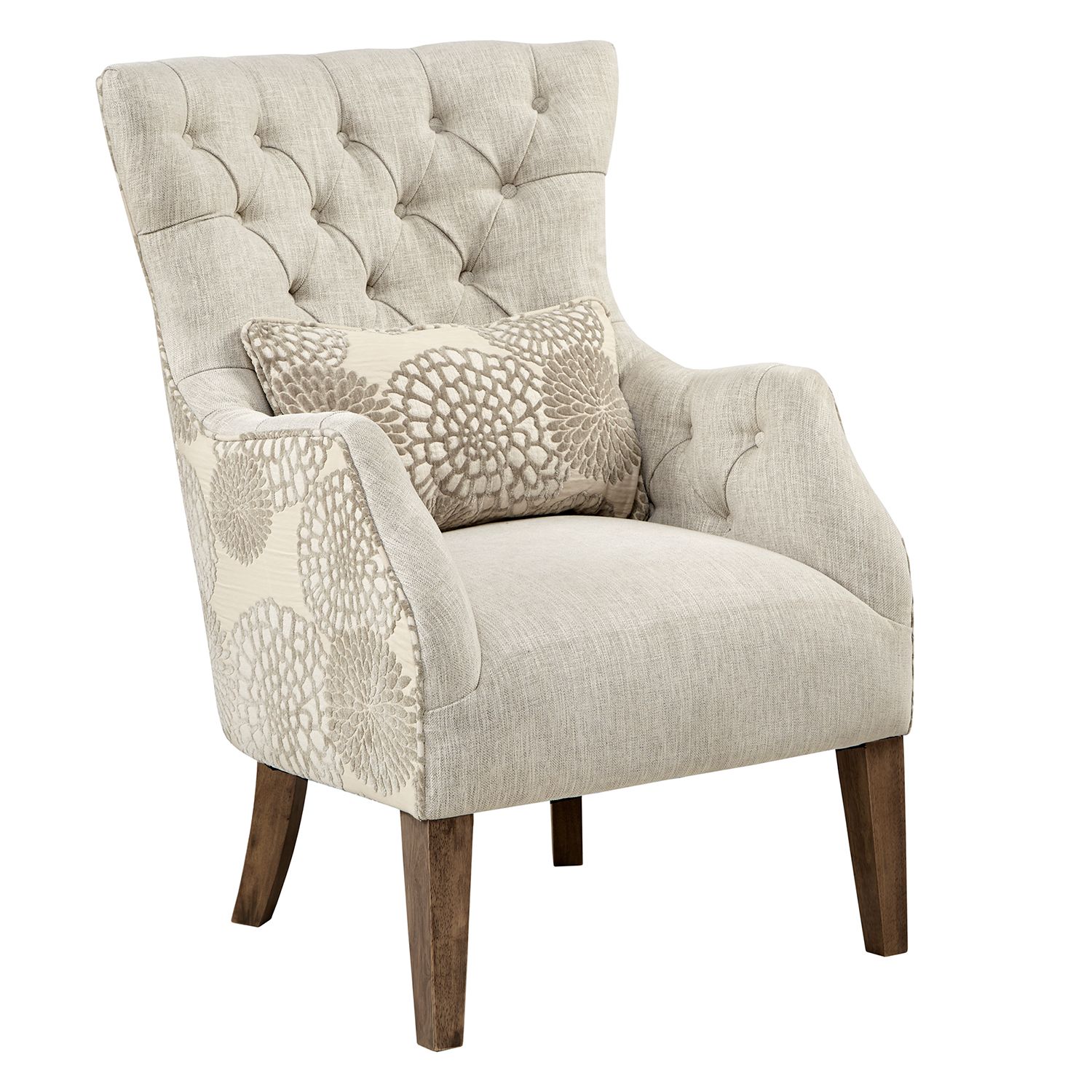 accent chair with pillow