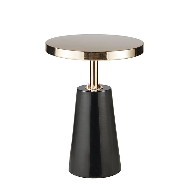 Black metal pedestal online side table