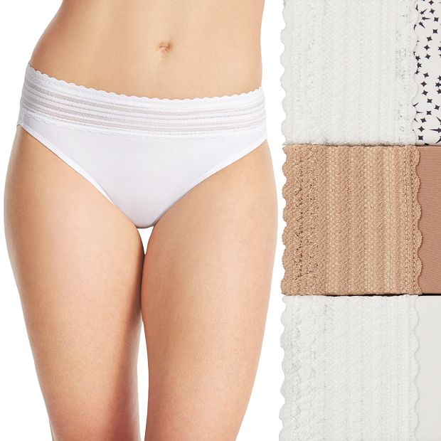 Warner's Women's No Pinches No Problem Cotton Lace Hi-Cut Panty