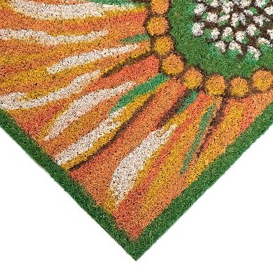 Liora Manne Natura Sunflower Indoor Outdoor Coir Doormat - 18'' x 30''