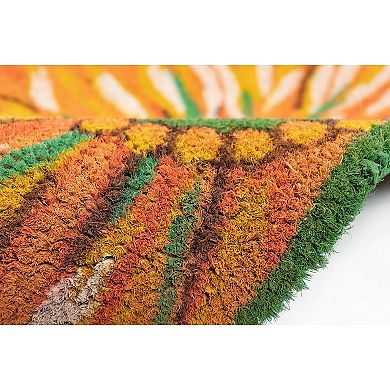 Liora Manne Natura Sunflower Indoor Outdoor Coir Doormat - 18'' x 30''