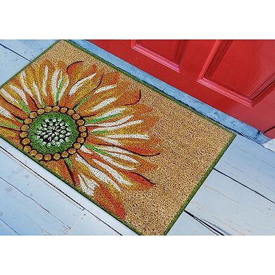 Liora Manne Natura Sunflower Indoor Outdoor Coir Doormat - 18'' x 30''