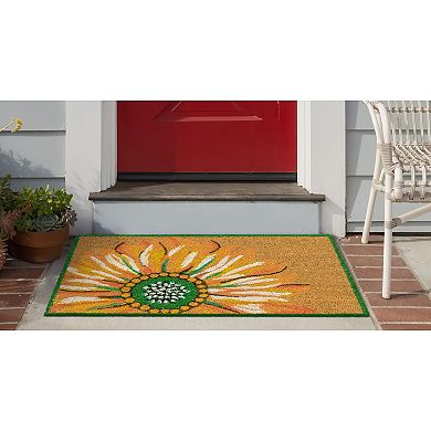 Liora Manne Natura Sunflower Indoor Outdoor Coir Doormat - 18'' x 30''