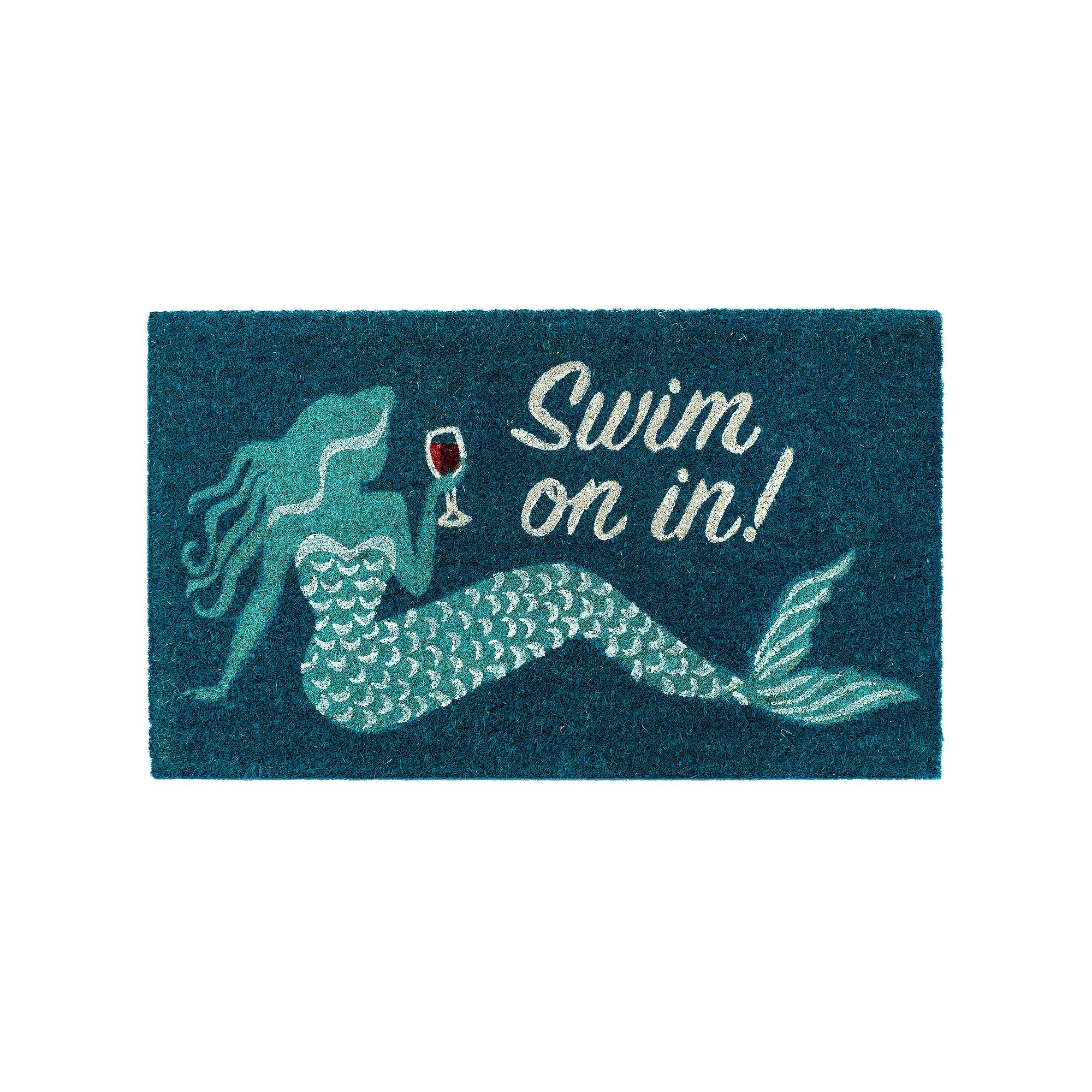 Liora Manne Natura Swim On In Indoor Outdoor Coir Doormat, Blue