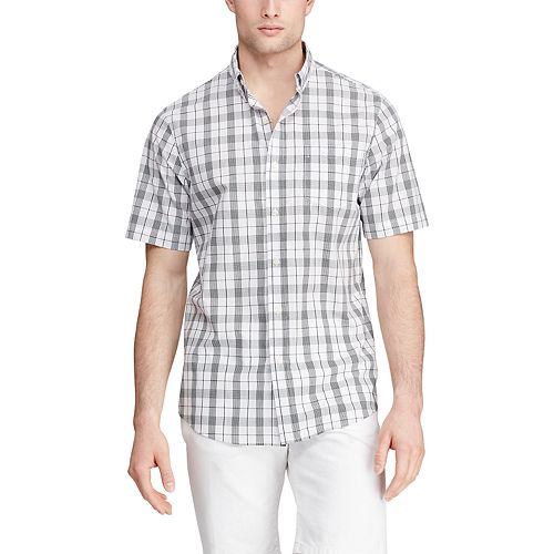 Men's Chaps Classic Fit Short Sleeve Easy Care Button-Down Shirt