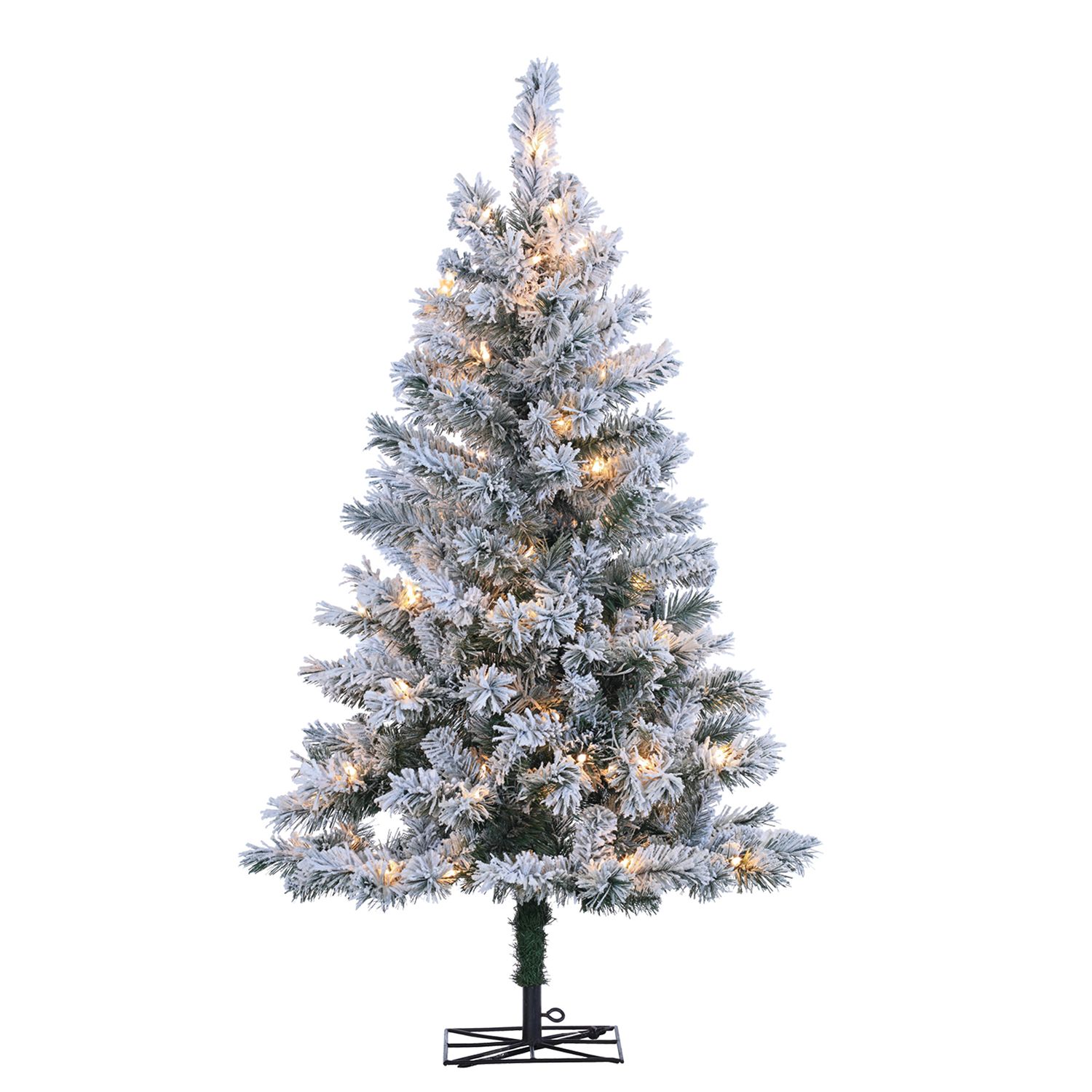 flocked artificial christmas tree