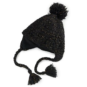 Women's SIJJL Wool Pom Pom Peruvian Hat
