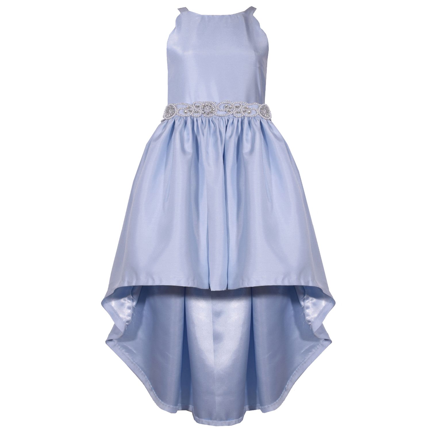 blue jean high low dress