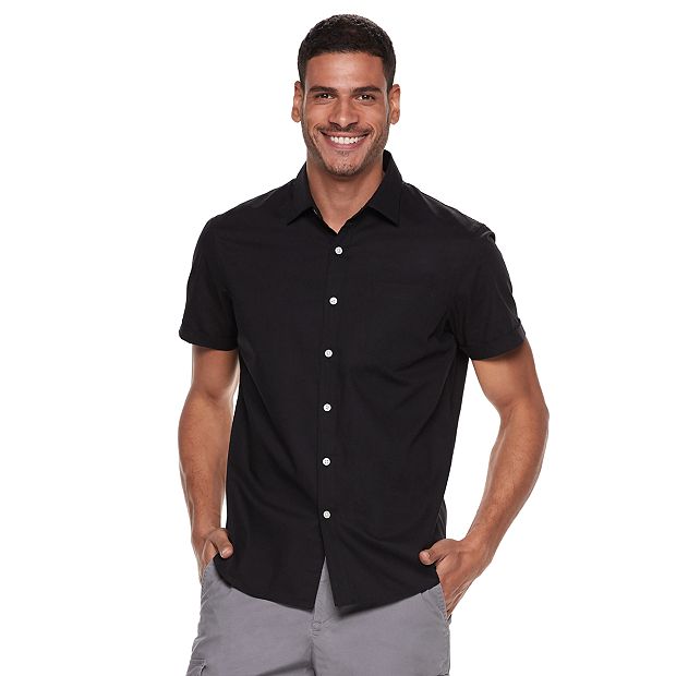 Men's Apt. 9® Slim Untucked-Fit Performance Button-Down Shirt