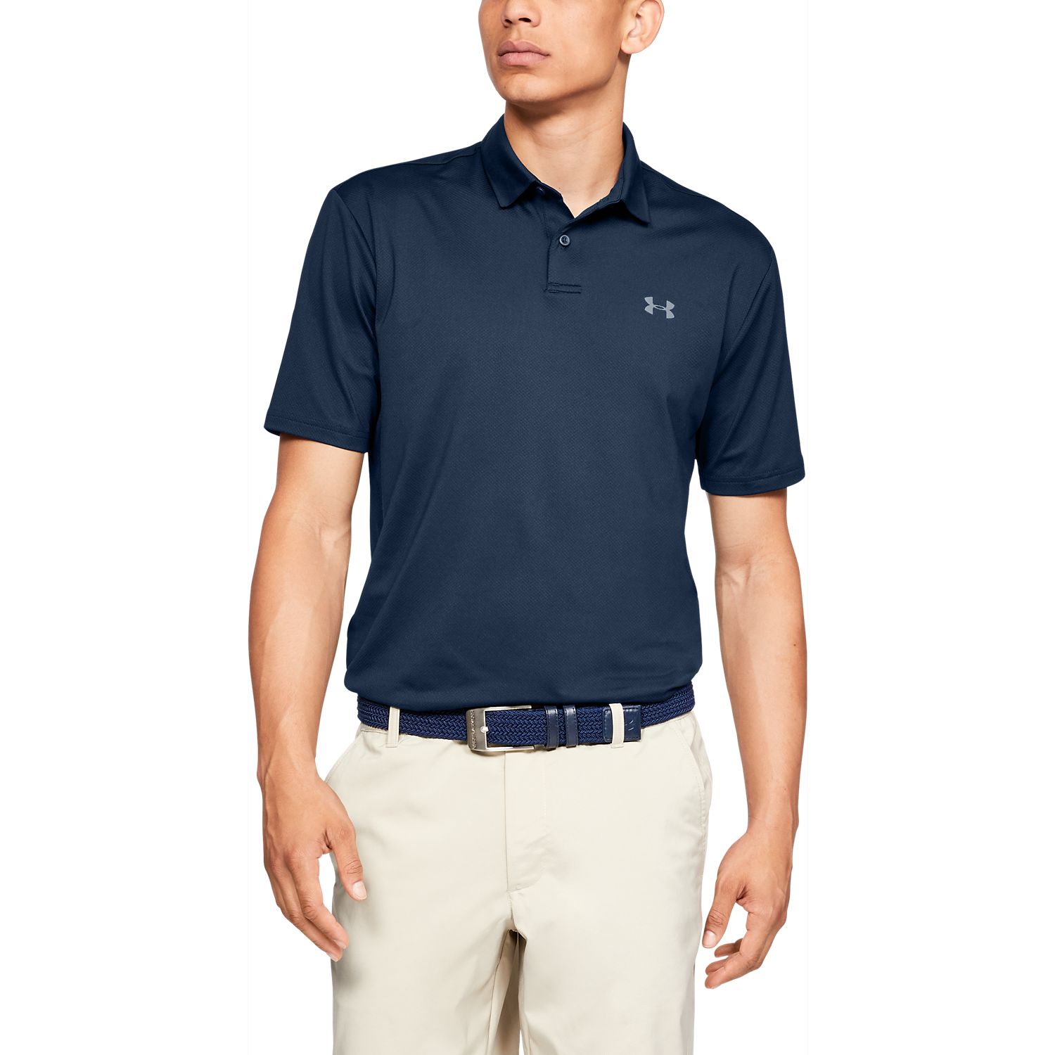 men's under armour striped performance 2.0 golf polo