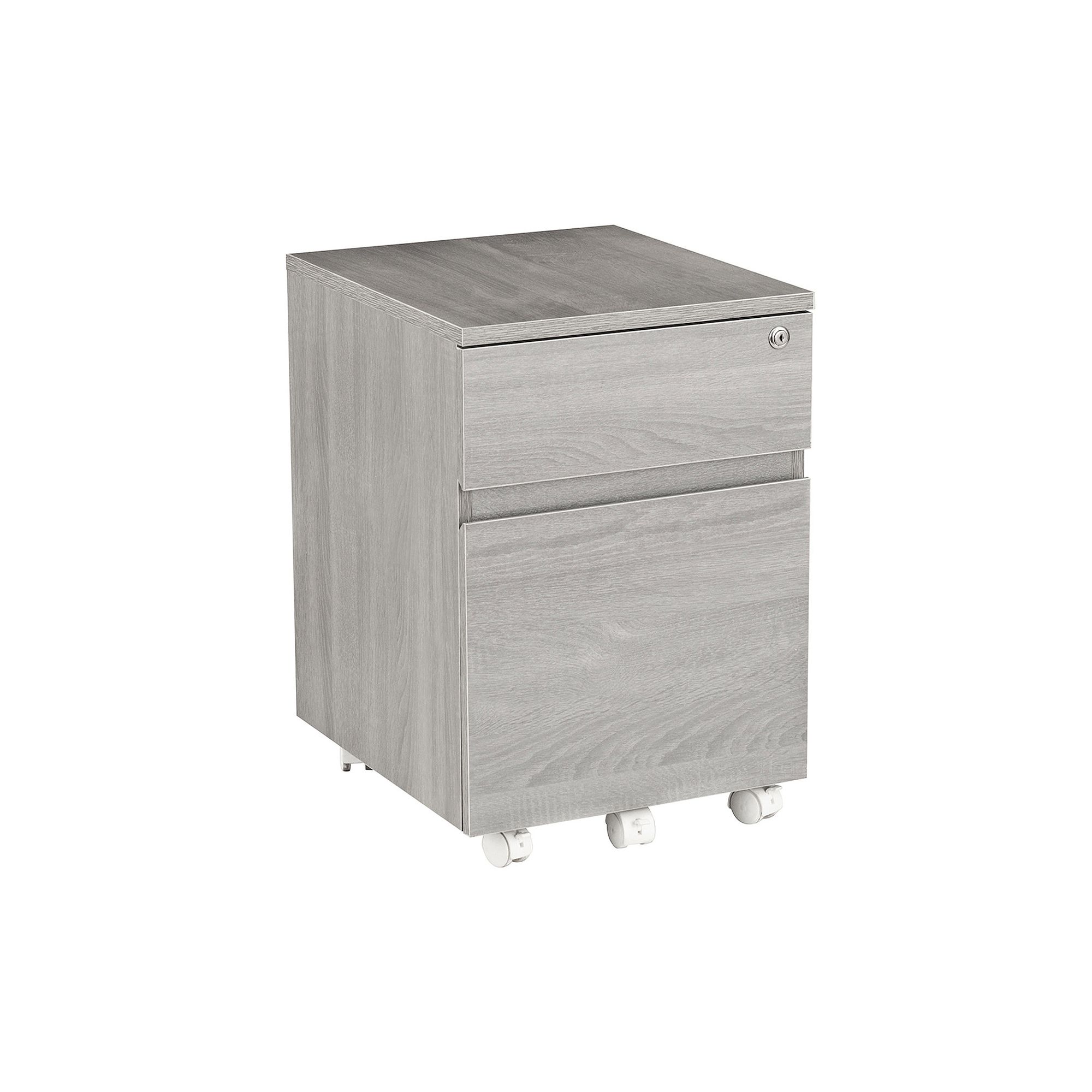 Techni Mobili Rolling 2-Drawer Filing Cabinet, Gray