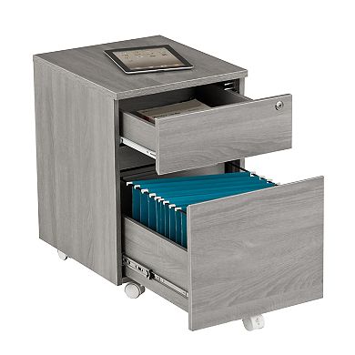 Techni Mobili Rolling 2-Drawer Filing Cabinet