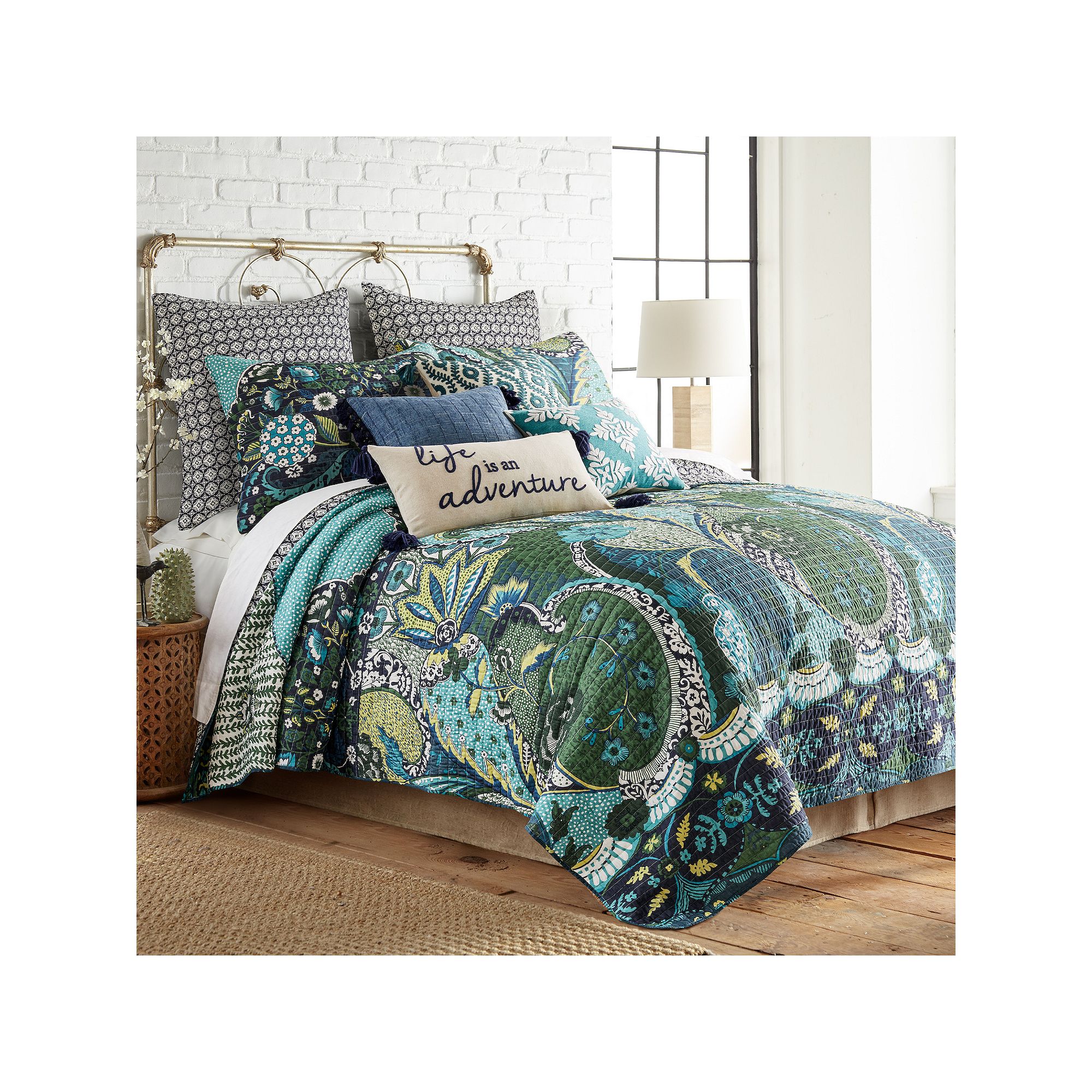 Levtex Home Jules Quilt Set with Shams, Blue