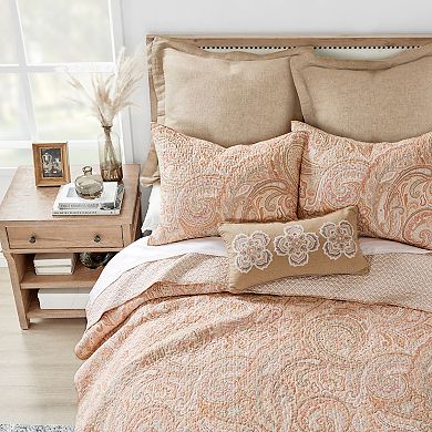Levtex Home Spruce Coral Quilt Set with Shams