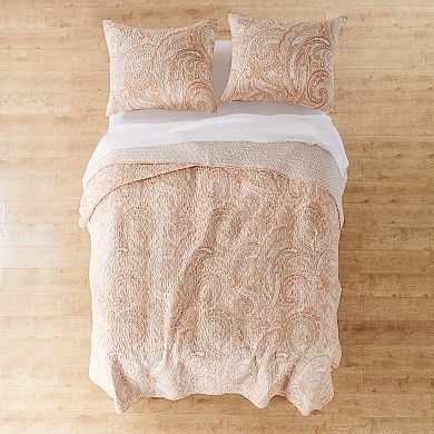 Levtex Home Spruce Coral Quilt Set with Shams